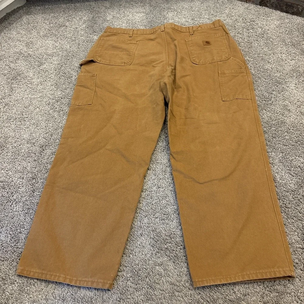 Carhartt B11 Carpenter Pants Duck Dungaree Loose Fit Pants Brown Tan 44x30